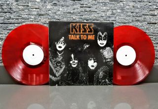 Kiss Talk To Me Unofficial Live Bootleg Double Red Vinyl Gene Simmons Aucoin
