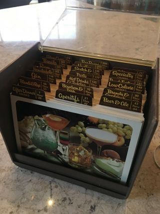Vintage Retro Drinks & Appetizers Recipe Card Box 333 Cards Complete Barware
