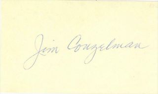 Jim Conzelman - Signed Index Card
