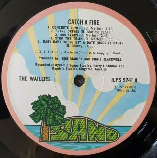 The Wailers - Catch A Fire RARE ORIG UK ZIPPO SLEEVE Island LP Bob Marley 7