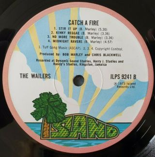 The Wailers - Catch A Fire RARE ORIG UK ZIPPO SLEEVE Island LP Bob Marley 8