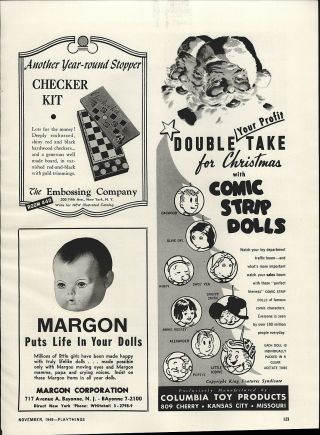1949 Paper Ad Comic Strip Dolls Popeye Gagwood Olive Oyl Winpy Snuffy Smith