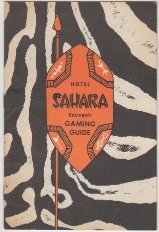 1953 Hotel Sahara,  Las Vegas,  Nevada Gaming Guide Souvenir