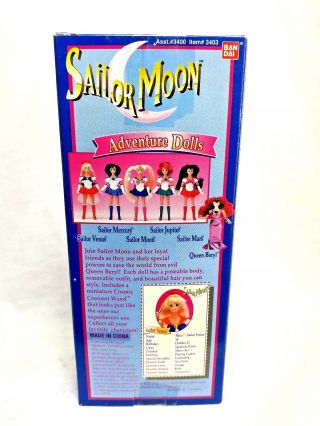 Bandai Vintage 1995 Sailor Moon Adventure Dolls Minako Aino Venus 6 