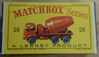 Lesney Matchbox Vintage Toy 26 Cement Lorry 4