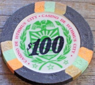 $100 Gaming Chip From Casino De Isthmus City