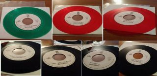 7 (seven) Garth Brooks Liberty Promo Jukebox Only 45 Rpm Vinyl Records Red Green