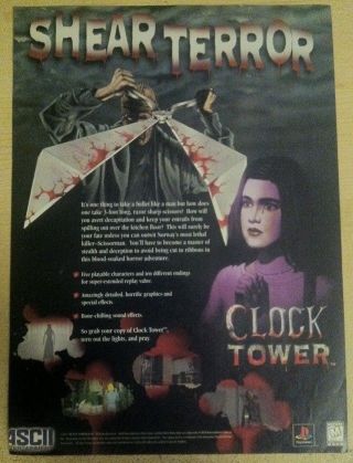 Clock Tower Poster Ad Print Playstation