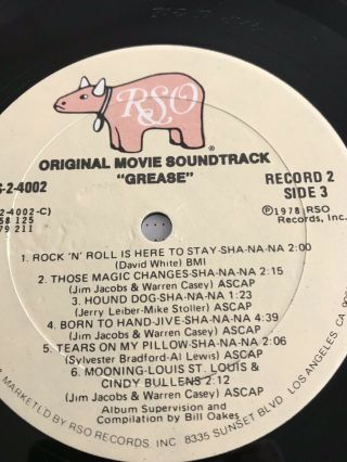 Grease Movie Soundtrack Vintage 1978 Record Album Vinyl LP 7