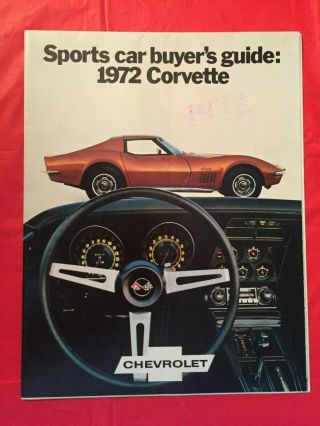 1972 Chevrolet " Corvette - - Sports Car Buyer 