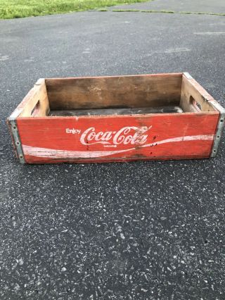 Vintage Wooden Coca Cola Crate Red