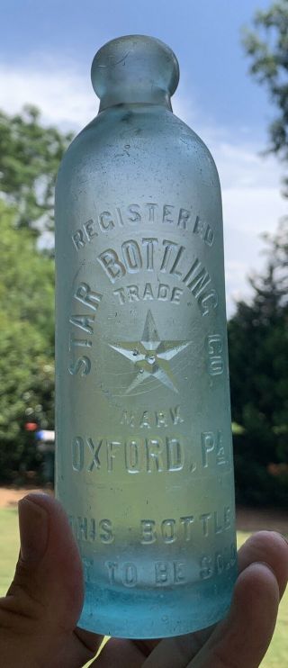 Star Bottling Co. ,  Oxford,  Pennsylvania Antique Hutchinson Bottle