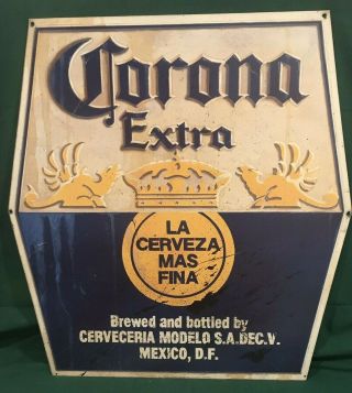 Corona Extra Large Metal Sign - Beer - Bar - Man Cave - Shop - Mexican Cerveza