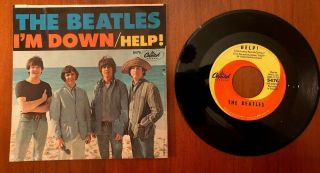 The Beatles ‎– Help / I’m Down - Capitol 5476 East Coast Picture Sleeve 45 Rpm