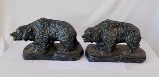 Old Heavy Ceramic Grizzly Bears Marked Tmc?