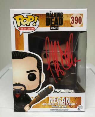 Jeffrey Dean Morgan Signed Funko Pop Vinyl Doll Walking Dead Negan Bas Witnessed