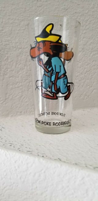 Vintage 1973 Slow Poke Rodriguez Pepsi Collector Series Glass Looney Toons Wb