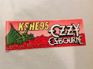 Vintage Kshe 95 Radio Real Rock Radio Bumper Sticker St.  Louis Ozzie Ozbourne