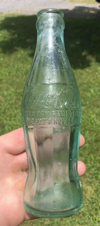 Rare 1915 Hand Blown Coca Cola Hobbleskirt Bottle Early