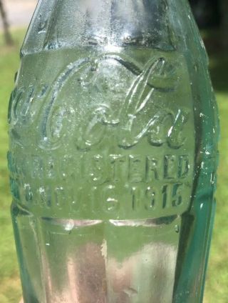 Rare 1915 Hand Blown Coca Cola Hobbleskirt Bottle Early 2