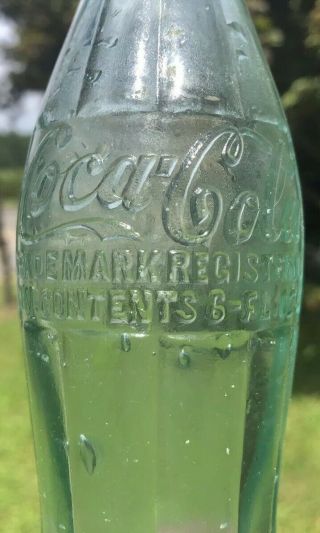 Rare 1915 Hand Blown Coca Cola Hobbleskirt Bottle Early 3