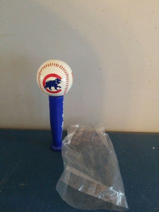 (l@@k) Chicago Cubs Bear Baseball Wooden Bat Tap Handle Wrigley Bar