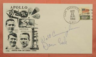 1968 Astronauts Walter Cunningham,  Don Eisele Signed Apollo 7 Space Launch