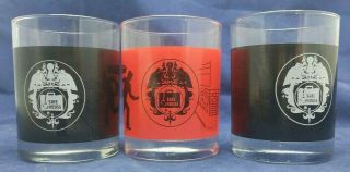3 " Safe House " Souvenir Cocktail Glasses Red & Black Target Milwaukee Wisconsin