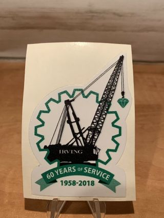 Irving Crane Union Equipment Hardhat Operating Engineers Stickers