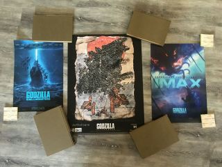 Signed Godzilla Posters - Michael Dougherty,  Drew Johnson - King Of The Monsters