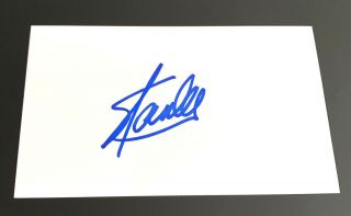 Stan Lee Spider Man Creator Signed Autograph 3x5 Index Card Marvel Comics Legend