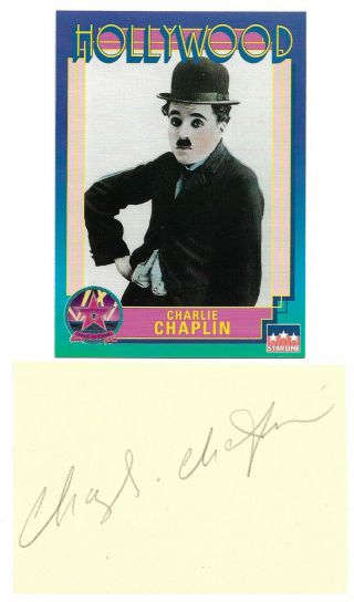 Charlie Chaplin Hand Signed Autograph