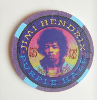 Hard Rock Hotel Las Vegas Le Jimi Hendrix $25 Casino Chip