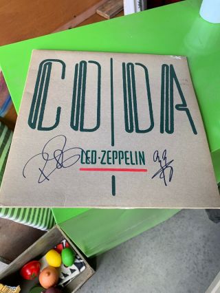 Led Zeppelin Coda Vinyl Signed By Jimmy Page And Robert Plant
