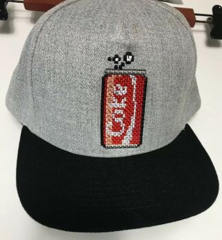 Mens Coke / Coca - Cola Hat Nwt Collector Casual Cool Grey Black Red