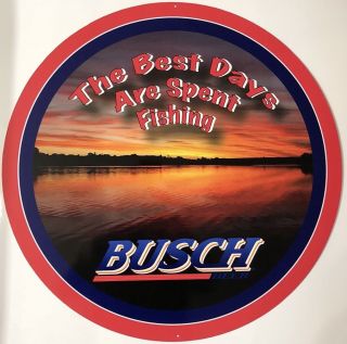 Busch Beer Metal Fishing Sign