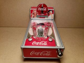 Coca Cola Soda Pop Coke Pinball Machine Lights Up Sounds Really Bank Mib