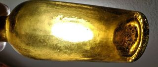 Dyottville Glass Embossed Civil War Era Light Amber Whiskey Bottle 2