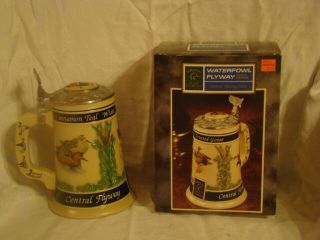 Waterfowl Flyway 3 Central Flyway Lidded Stein By Anheuser Busch Mib 1999