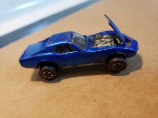 1968 Mattel Hot Wheels Redline Custom Corvette Blue