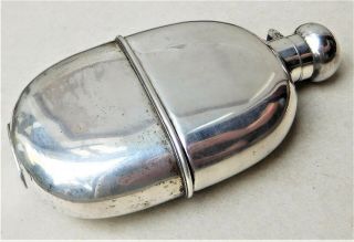 C1910 Silver Plated Hip Flask G & J.  W Hawksley Sheffield Vintage