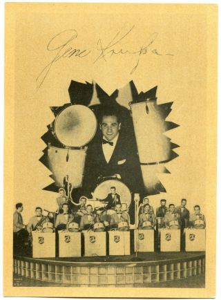 Gene Krupa Signed 5x7 Heavy Stock Photo