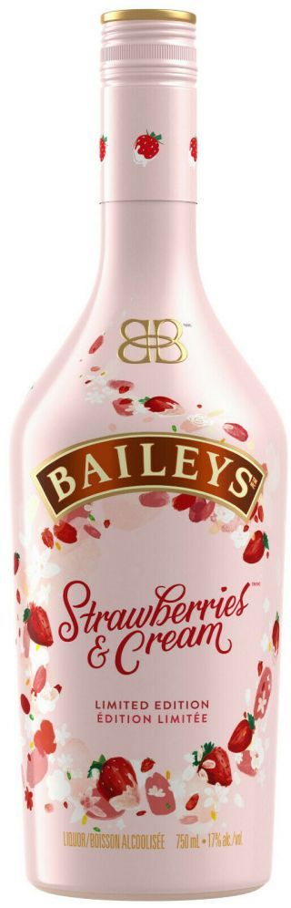 Baileys Strawberries & Cream Strawberrys Empty Liqueur Bottle Limited Edition