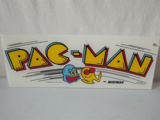 Bally Midway Pac - Man Top Header Marquee Arcade