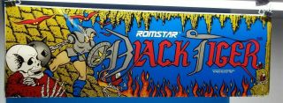 Capcom Romstar Black Tiger Arcade Game Marquee Hard Plastic