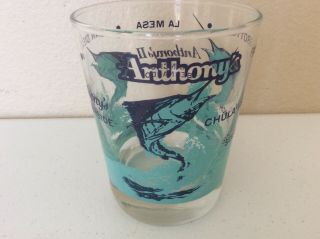 Vintage Anthony’s Fish Grotto Rocks 4 1/2” Glass San Diego Turquoise Set Of 3 2