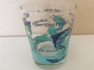 Vintage Anthony’s Fish Grotto Rocks 4 1/2” Glass San Diego Turquoise Set Of 3 6