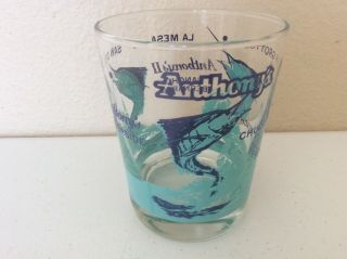 Vintage Anthony’s Fish Grotto Rocks 4 1/2” Glass San Diego Turquoise Set Of 3 7