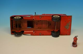 Vintage 1960 ' s Tonka Pressed Steel Firetruck w/ Hydrant Fire Truck Engine FD5 4