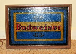 Very Rare Vintage Unique Lighted Budweiser Sign Bl34 60 